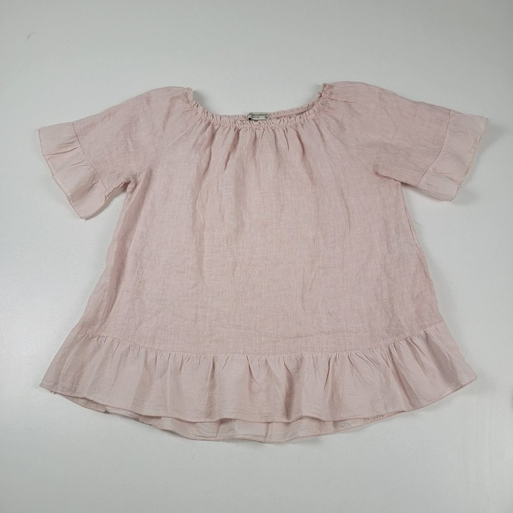 Terzo Milennio Pink‎ Linen Shirt Blouse Women's size Medium